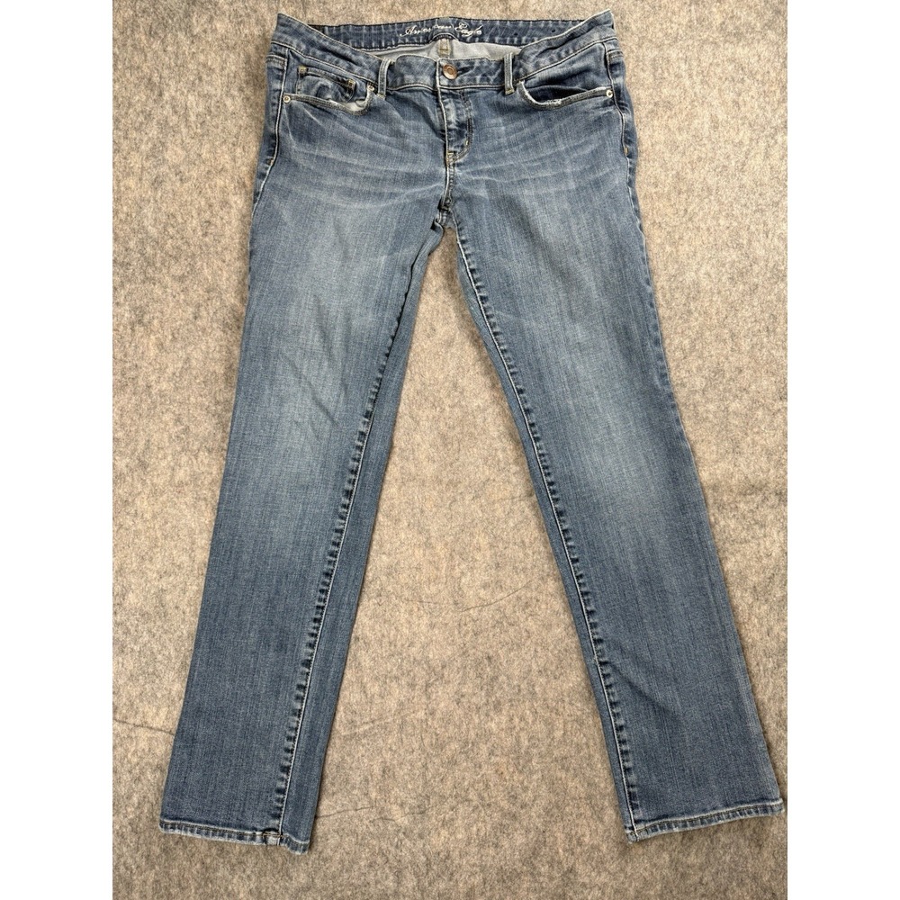 American Eagle Outfitters Women's Skinny Super Stretch Blue Jeans Size 14